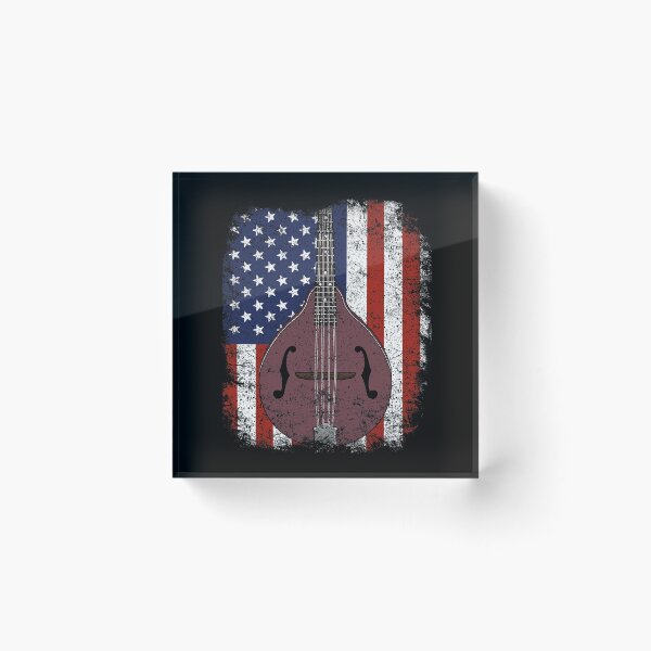 Item preview, Retro Mandolin Gift Vintage Country Music American Flag Bluegrass designed and sold by DSWShirts.
