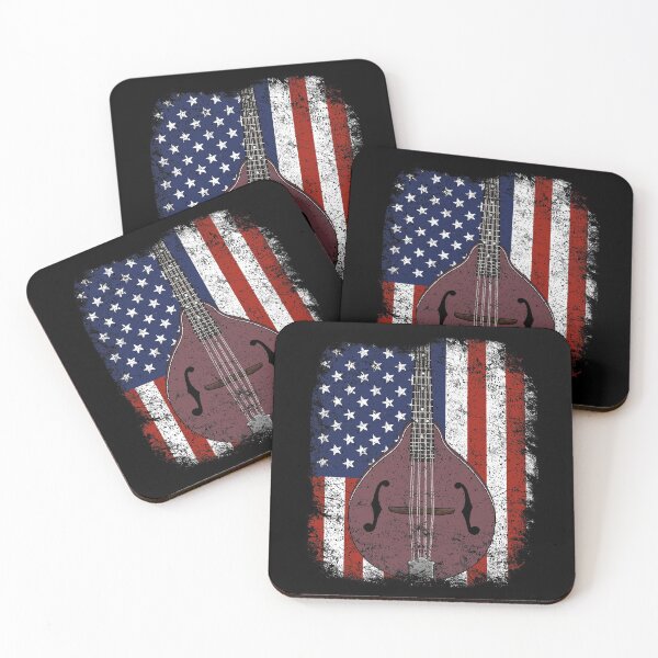 Item preview, Retro Mandolin Gift Vintage Country Music American Flag Bluegrass designed and sold by DSWShirts.