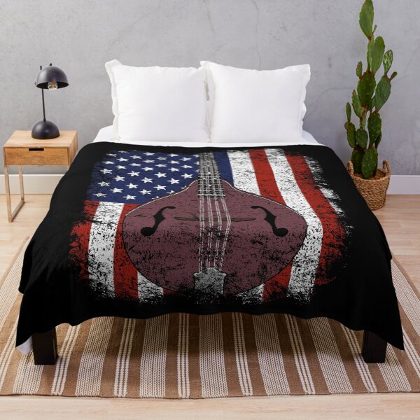 Item preview, Retro Mandolin Gift Vintage Country Music American Flag Bluegrass designed and sold by DSWShirts.
