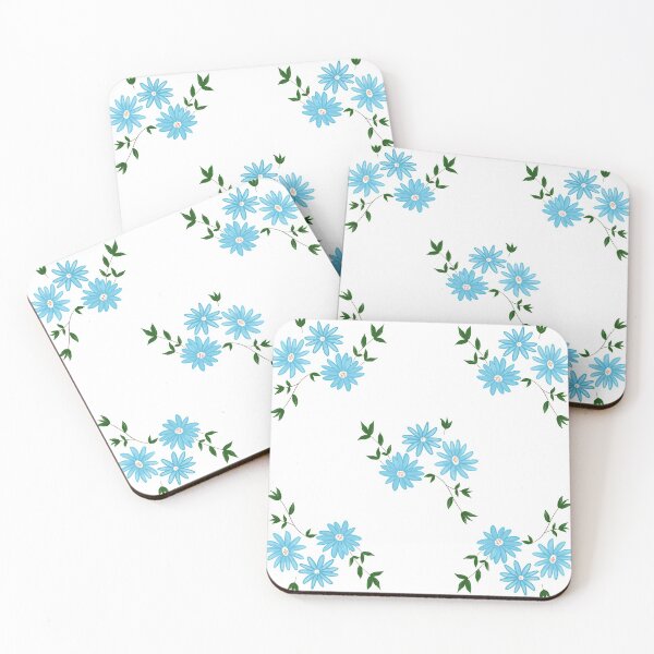 Item preview, Floral blue simple elegant vintage pattern designed and sold by Imanitasong.