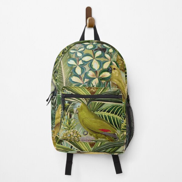 Item preview, Vintage Green Tropical Bird Jungle Botanical Night Garden Nightgarden designed and sold by UtArt.