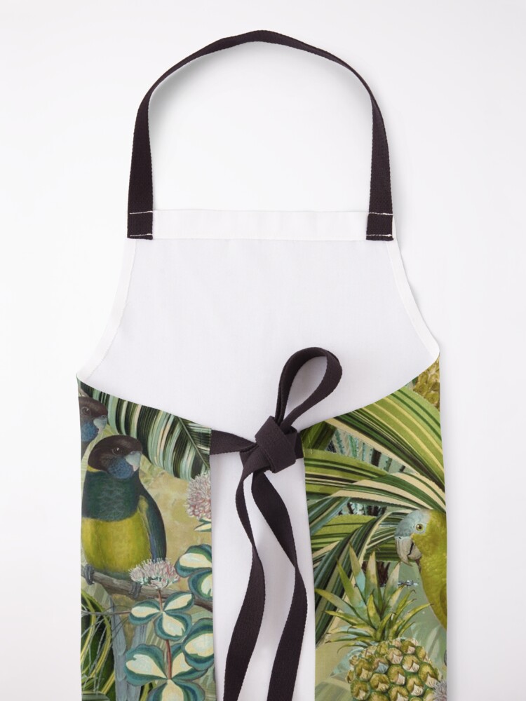 Alternate view of Vintage Green Tropical Bird Jungle Garden Apron