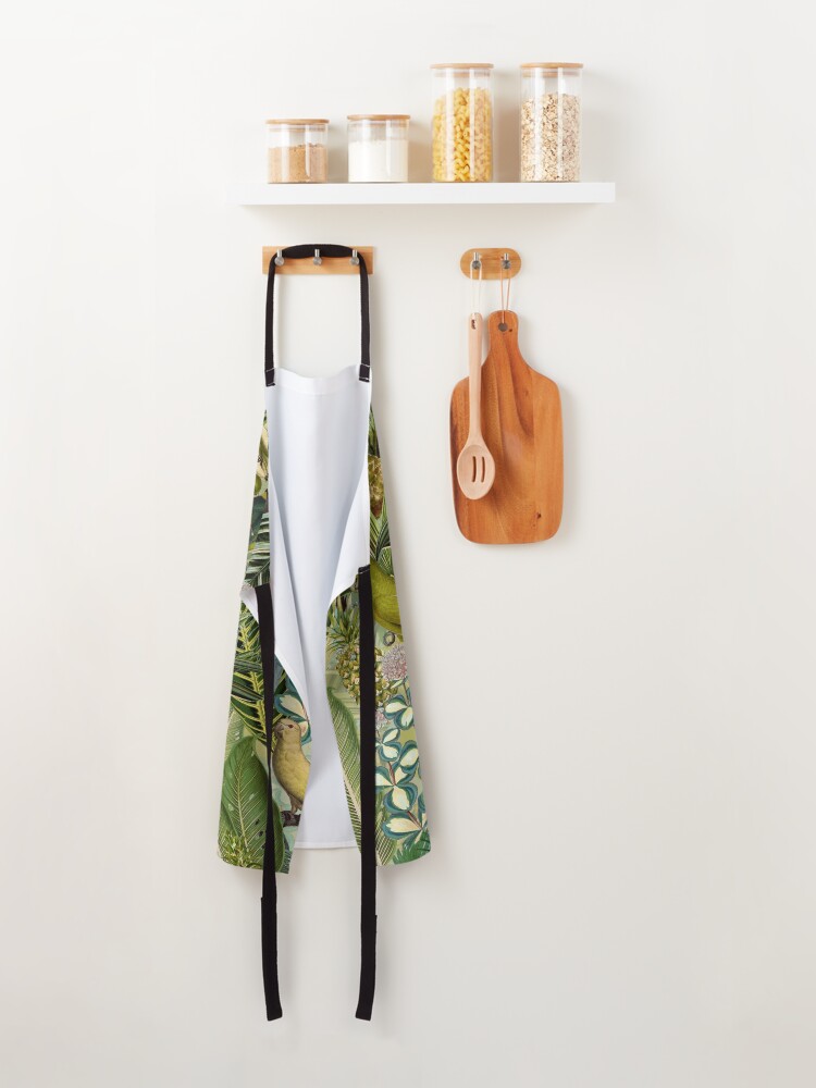 Alternate view of Vintage Green Tropical Bird Jungle Garden Apron