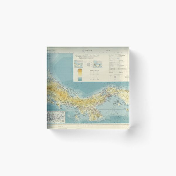 Item preview, Vintage Map of Panama (1954) designed and sold by BravuraMedia.