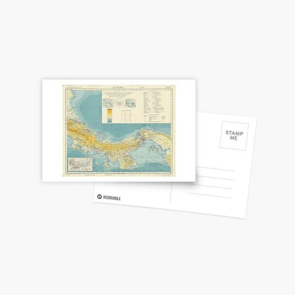 Item preview, Vintage Map of Panama (1954) designed and sold by BravuraMedia.