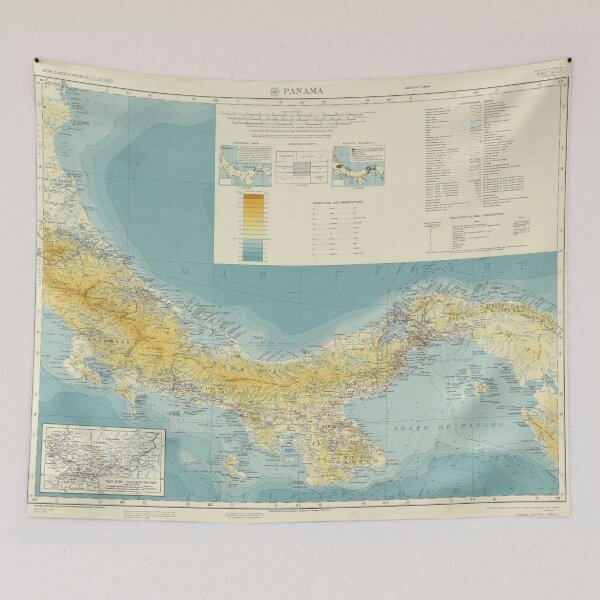 Item preview, Vintage Map of Panama (1954) designed and sold by BravuraMedia.