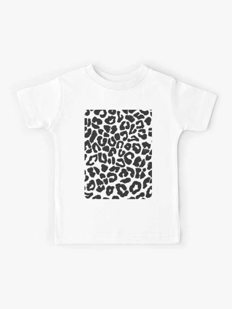 white t shirt with leopard print