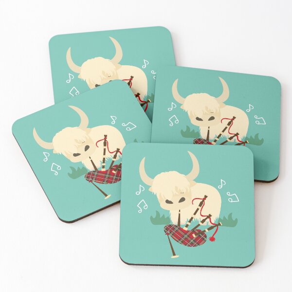 Item preview, Highland Cattle Play Bagpipes - White designed and sold by Lulupainting.