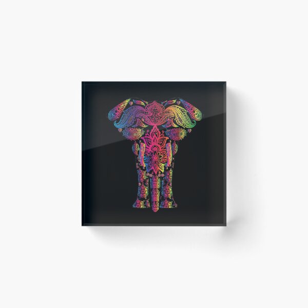 Item preview, rainbow elephant zen meditation hindu designed and sold by libs182.