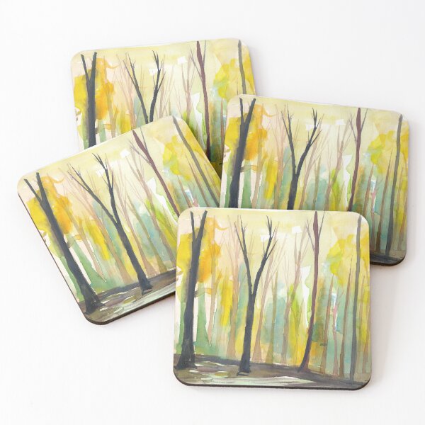Item preview, Sunset In Green Glowing Mystical Forest designed and sold by artshop77.