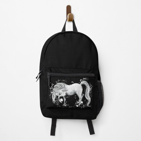 Item preview, Star dancer - white prancing horse - black background designed and sold by Whimsicolourart.