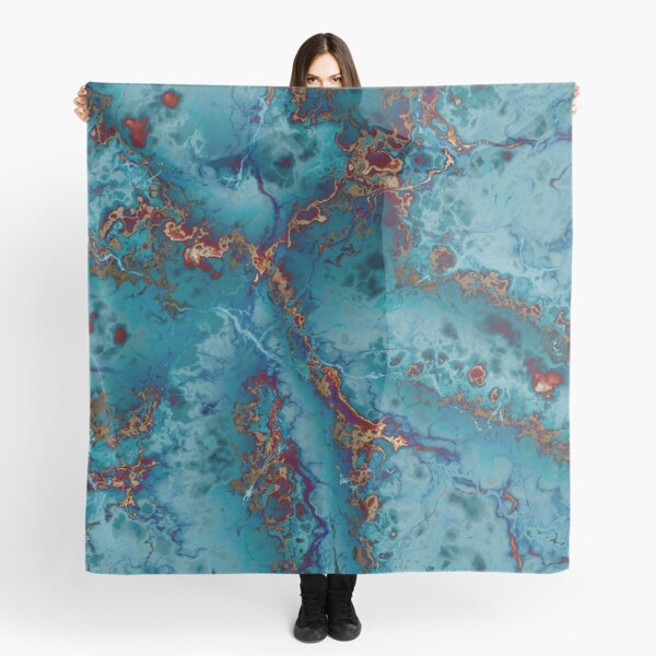 Blue fantasy marble Scarf