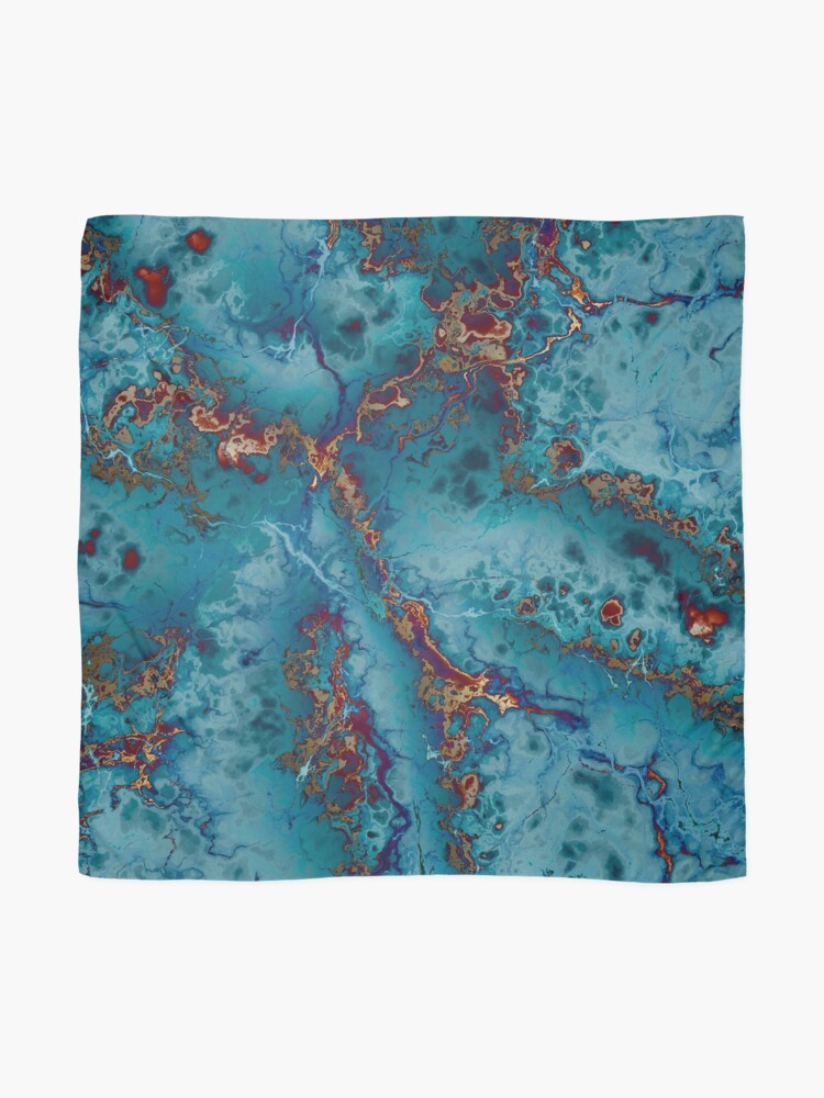 Alternate view of Blue fantasy marble Scarf