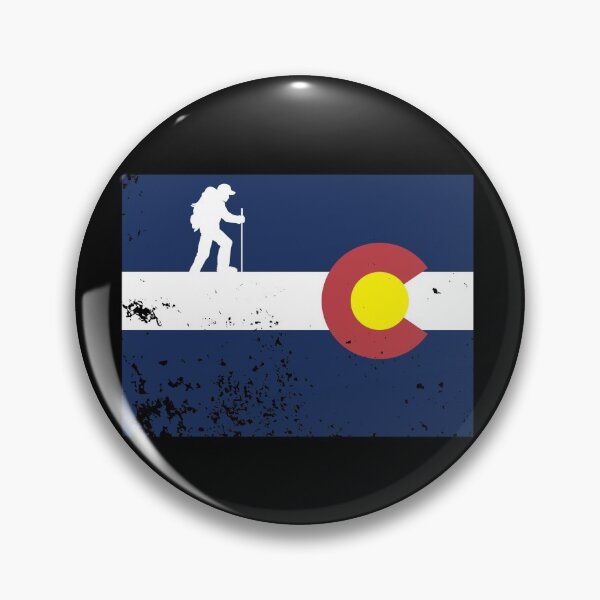 Item preview, Colorado Hiker Shirt Love Mountain Hiking Distressed Flag Gear designed and sold by DynamicDesign.