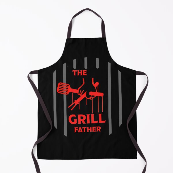 The Grill Father - Funny BBQ Apron Gift - Comedy BBQ Apron - Best BBQ Gifts Apron