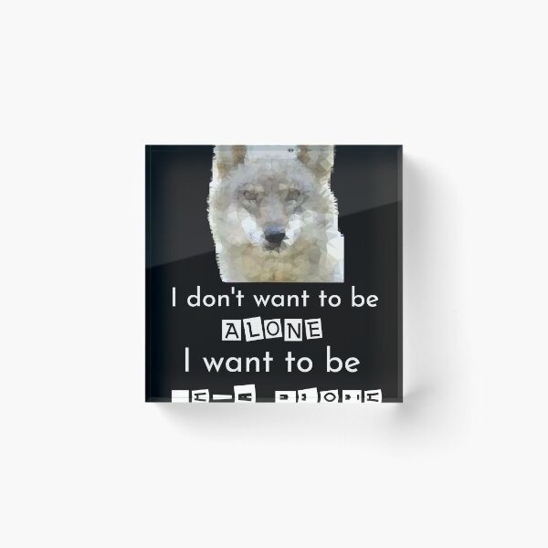 Item preview, Geometric wolf head with quote designed and sold by Antiope33.