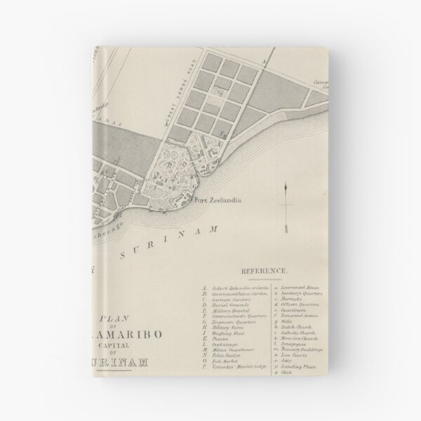 Item preview, Vintage Map of Paramaribo Suriname (1876) designed and sold by BravuraMedia.