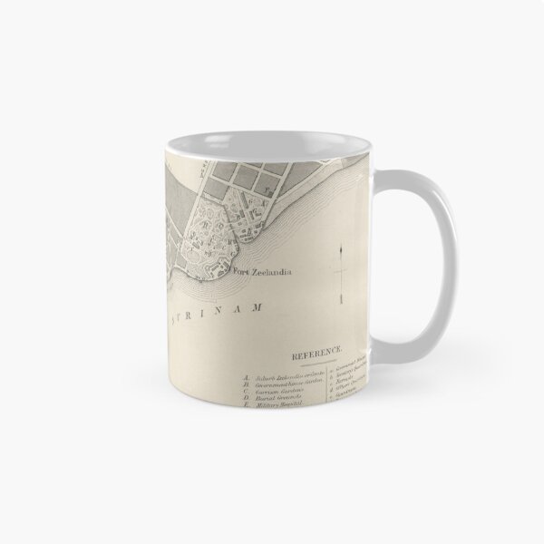 Item preview, Vintage Map of Paramaribo Suriname (1876) designed and sold by BravuraMedia.