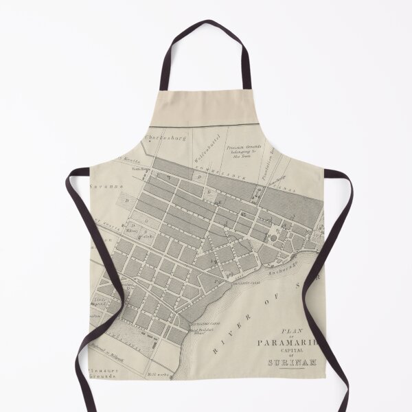 Item preview, Vintage Map of Paramaribo Suriname (1876) designed and sold by BravuraMedia.