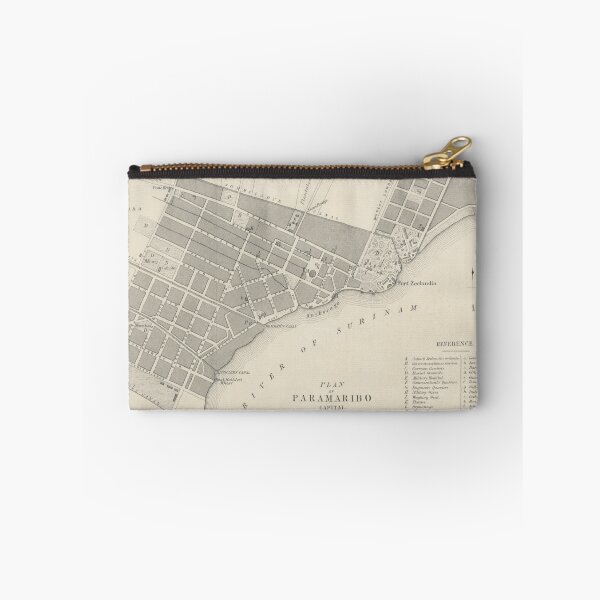 Item preview, Vintage Map of Paramaribo Suriname (1876) designed and sold by BravuraMedia.