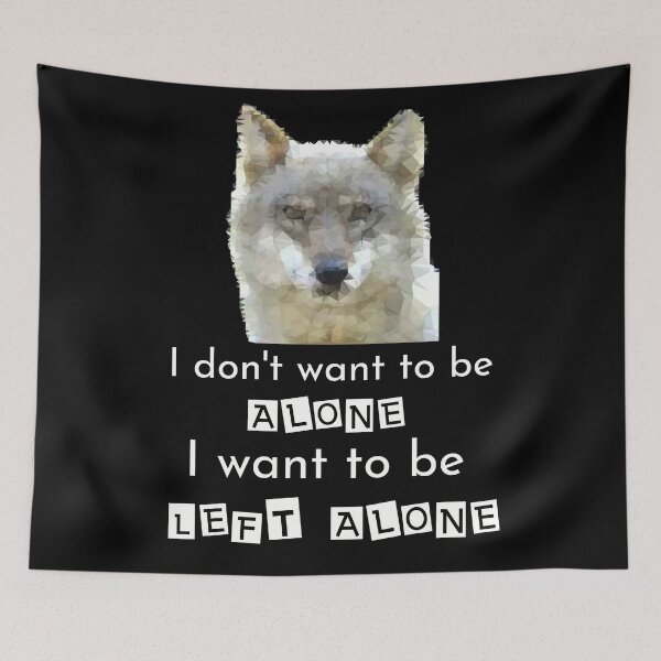 Item preview, Geometric wolf head with quote designed and sold by Antiope33.
