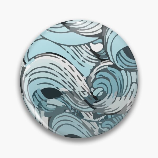 Item preview, Blue white wave japanese art pattern background designed and sold by ZenLifeShop.