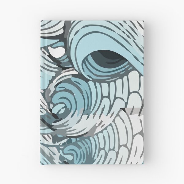 Aperçu de l'œuvre Blue white wave japanese art pattern background créée et vendue par ZenLifeShop.