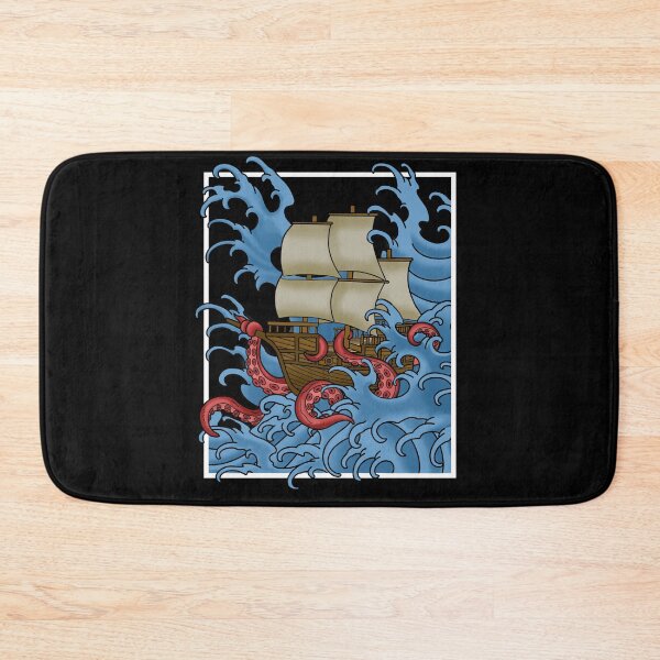 Item preview, Octopus Sea Monster Kraken Gifts Pirate Ship Sea Creature designed and sold by DSWShirts.