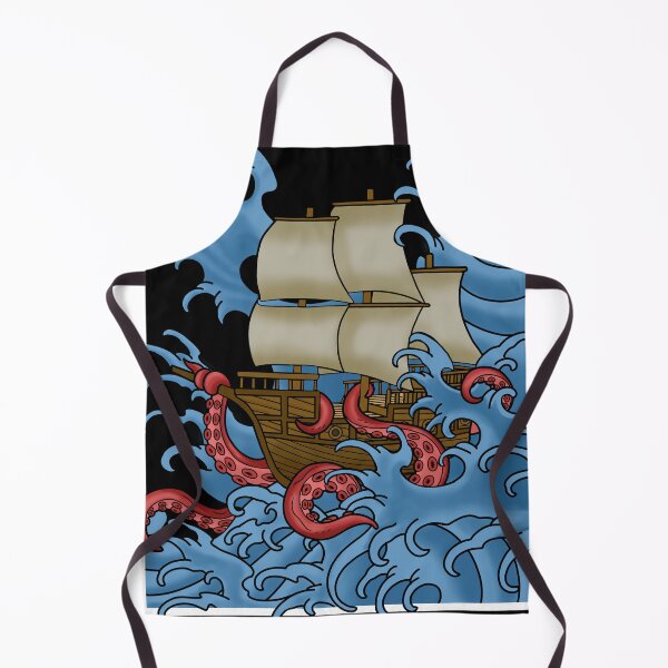 Item preview, Octopus Sea Monster Kraken Gifts Pirate Ship Sea Creature designed and sold by DSWShirts.