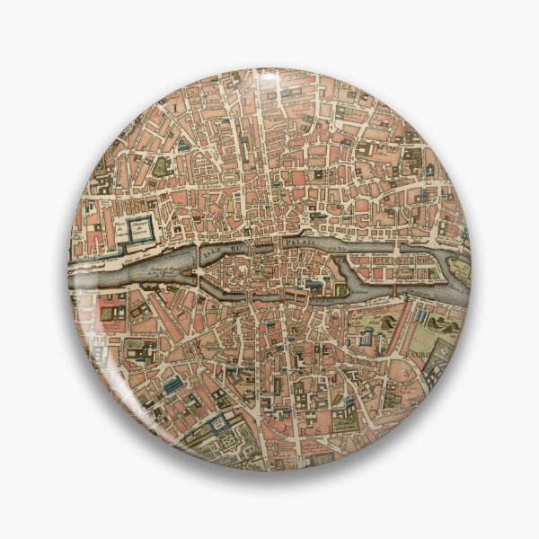 Item preview, Vintage Map of Paris France (1720) designed and sold by BravuraMedia.