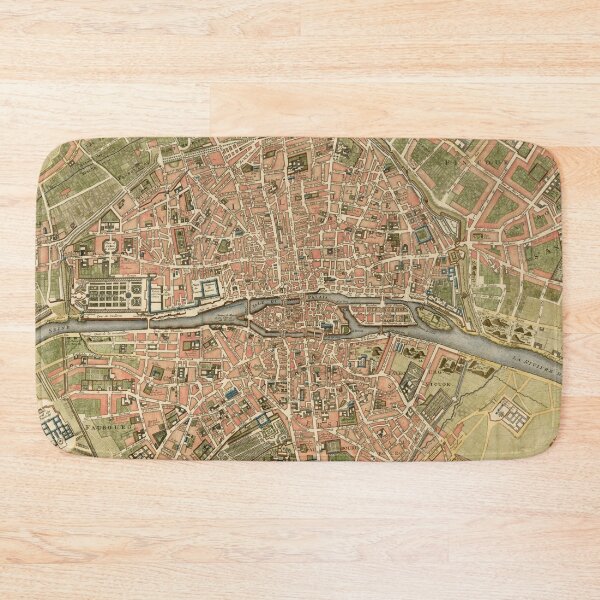 Item preview, Vintage Map of Paris France (1720) designed and sold by BravuraMedia.