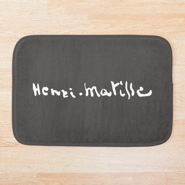 Henri Matisse Signature, White Artwork for Wall Art, Prints, Posters, Tshirts, Men, Women, Kids Bath Mat