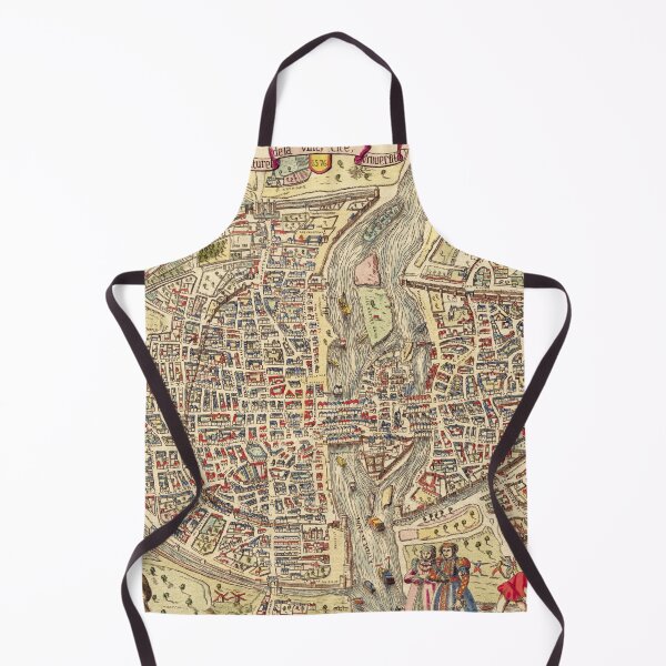 Item preview, Vintage Map of Paris France (1576) designed and sold by BravuraMedia.