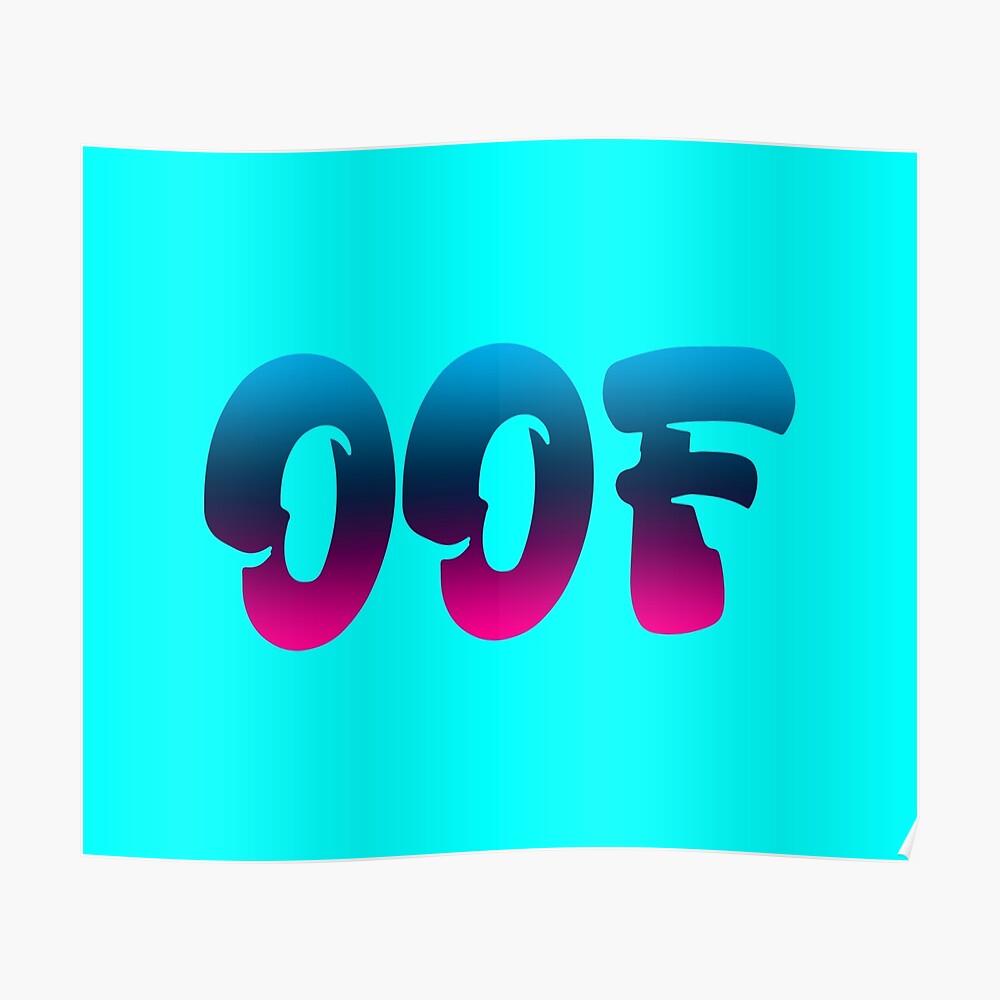 Oof Roblox Games Neon Poster By T Shirt Designs Redbubble - neon oof roblox