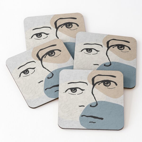 Item preview, Abstract Face design on abstract background. decorating, interiors designed and sold by jayne0524.