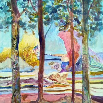 Vorschaubild zum Design Bäume vor phantastischer Landschaft von Lillian Berthel