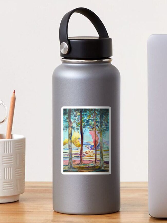 Thumbnail 1 von 3, Sticker, Bäume vor phantastischer Landschaft designt und verkauft von LillianBerthel.