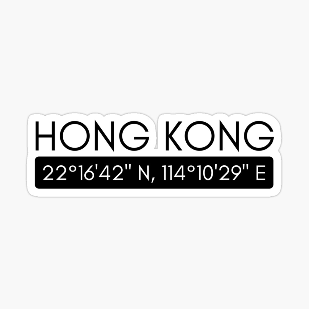 Hong Kong Coordinates Poster for Sale by Jajamon | Redbubble