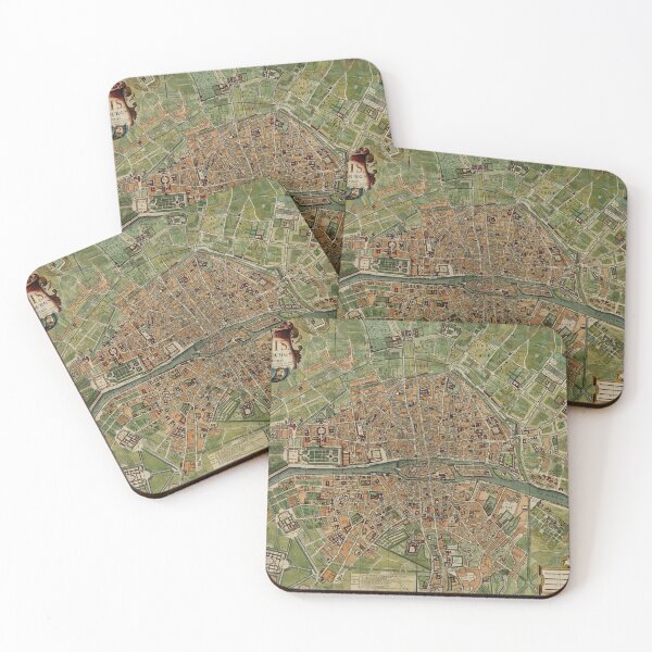 Item preview, Vintage Paris France Map (1766) designed and sold by BravuraMedia.