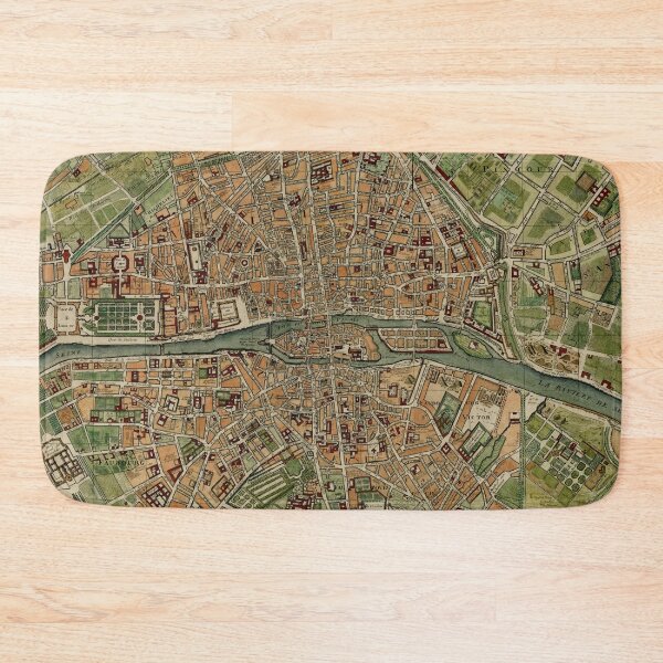 Item preview, Vintage Paris France Map (1766) designed and sold by BravuraMedia.