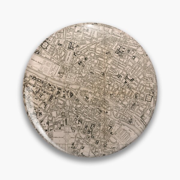 Item preview, Vintage Map of Paris France (1825) designed and sold by BravuraMedia.