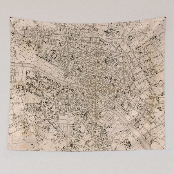 Item preview, Vintage Map of Paris France (1825) designed and sold by BravuraMedia.