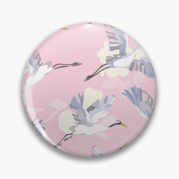 Item preview, Cranes flowers pattern designed and sold by ZenLifeShop.