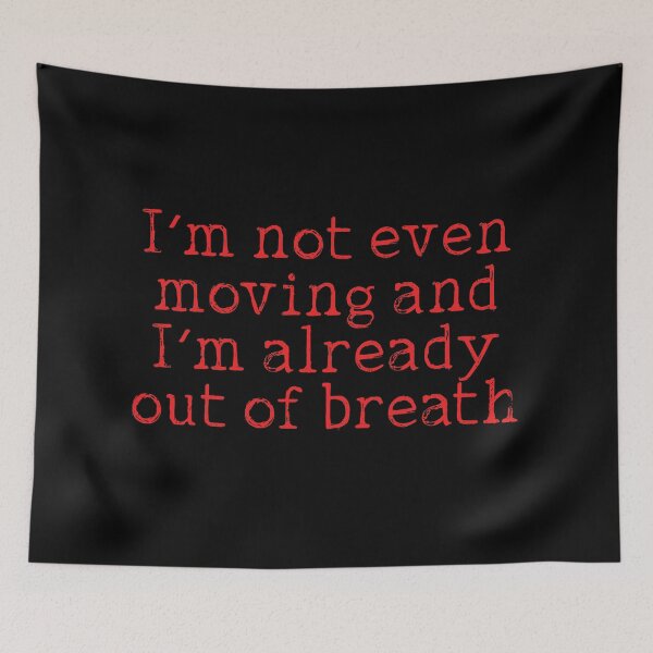 Item preview, Funny out of breath exercise quote designed and sold by Prerana Jain.