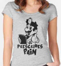 Dr. Mario - Funny Top - Prescribes Pain Amiibo Women's Fitted Scoop T-Shirt