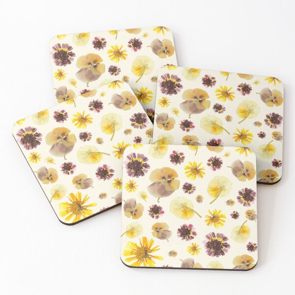 Item preview, Abstract Pressed Flower Pattern - Daisies and Pansies designed and sold by gimmesometees.