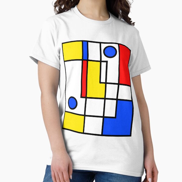 Item preview, Abstract yellow, blue and red neo-modern boxes and circles designed and sold by UDDesign.