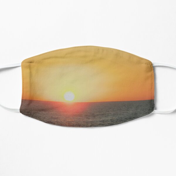 Sunset off Harvey Bay Flat Mask