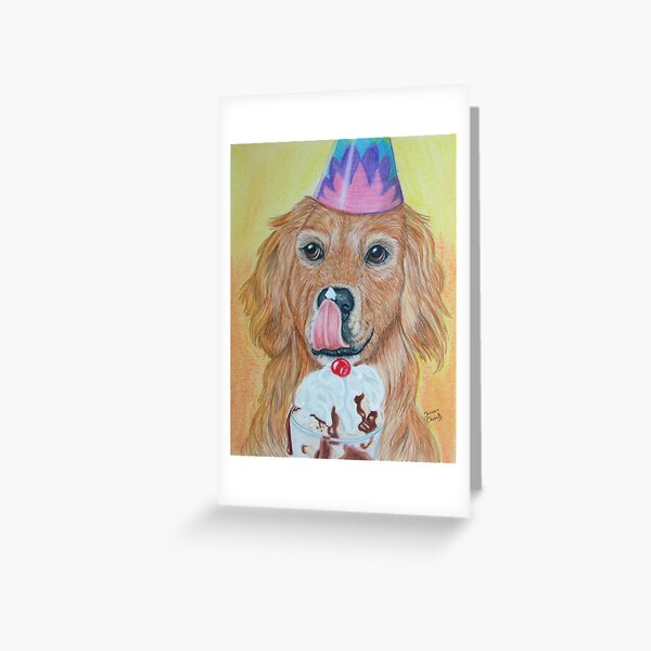 Birthday Golden Greeting Card