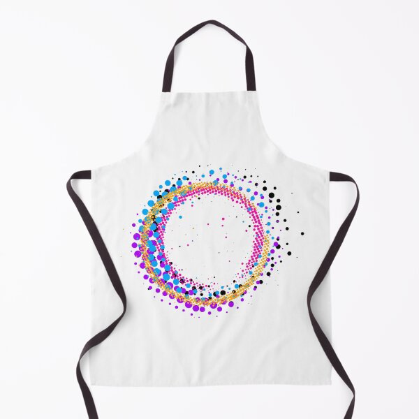 Item preview, Abstract colorful halftone paintbrush swirl circle designed and sold by UDDesign.
